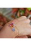 18Kt Gold Birthstone Bracelet with Swarovski Stone B1YK84_february - 3