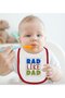 BK Kids "Rad Like Dad" Red Baby Bib - 1 - 2
