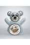 Blue Teddy Bear Print Pillow with Sloth Design - 1