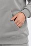 Women's Gray 3-Ply Sweatsuit Set with Hood and Kangaroo Pocket, Super Soft with Fleece-Lined Insulation - 6