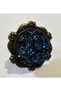Large statement ring, floral model with sparkling resin insert - 8
