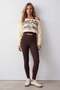 Women's coffee high-waisted shaping leggings alc-x16041