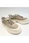 26Y538BJ Beige Men's Casual Leather Sneakers - 4