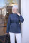 Anthracite Double-Sleeve Piped Tunic