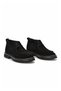 Black Nubuck Genuine Leather Lace-Up Rubber Sole Men's Classic Boot 600546 - 4