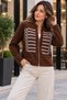 Women's Knit Cardigan – Knitted Sweater with a Mock Neck and Zipper, Detailed Cardigan - 3