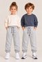 Kids' Girls' and Boys' School and Everyday Use Unisex Jogger Pants in Heather Gray, with Elasticated Hems, Pockets, and Drawstrings, Ages 3–10