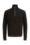 Men's Knit Sweater with Half-Zip, Mock Neck, Textured Knit, Long Sleeves, Ribbed Cuffs, Casual Winter Style, Regular Fit 12305683MRV - 2