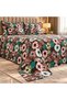 King Size Flat Bedsheet Set, 3 Pieces, 260 x 240 cm (Dark Green) - 2
