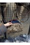 Women's Suede-Look Ruched Hand and Shoulder Bag with Studs, Rhinestones, and Chain Strap—Elegant Evening, Formal, and Casual Stylish Bag - 3