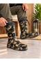 Children's Fleece-Lined, Non-Slip Sole, Waterproof and Cold-Resistant Nylon Rain Boots with a Sturdy, Comfortable Sole - 3