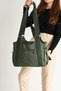 Women's Large Size Water Resistant Crinkle Fabric Crossbody Bag with Shoulder Strap - 4