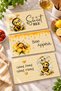 3-Piece Glass Cutting Board Set | Bee Happy | 17 cm x 29 cm