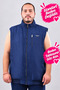 Plus-Size Men's 3XL–6XL Zipper-Front Mock Neck Lined Vest with Zippered Pockets - 2