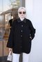 Oversized Jacket with Snap-Fastened Pockets - 4