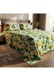 King Size Flat Bedsheet Set, 3 Pieces, 260 x 240 cm (Green & Yellow) - 2
