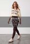 Women's coffee high-waisted shaping leggings alc-x16041 - 2