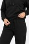 Women's Black 3-Ply Sweatsuit Set with Hood and Kangaroo Pockets, Super Soft with Fleece-Lined Insulation - 4