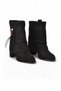 Women's Black Suede Bohemian-Style Boots with Tassels and Beaded Details 659404 - 4