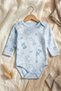 100% Natural Cotton Long-Sleeved Baby Bodysuit - Giraffe Print, Soft-Textured Fabric, Non-Irritating