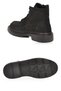 Black Nubuck Genuine Leather Lace-Up Zip-Up Men's Boots with Rubber Soles 600542 - 5
