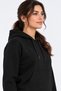 Women's Black 3-Ply Sweatsuit Set with Hood and Kangaroo Pockets, Super Soft with Fleece-Lined Insulation - 3
