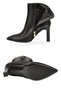 Women's Fur-Trimmed Zip-Up Boots with Black Zipper and Stiletto Heels 665192 - 5