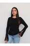 Sleeve lace ribbed knit cardigan - 4
