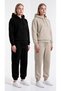 3-Ply 2-Piece Women's Sweatsuit Set with Hooded Sweatshirt and Sweatpants, Fleece-Lined