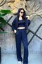 Modal Ruched Sweatshirt and Pants Set SUN620 - 5