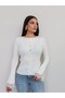 Sleeve lace ribbed knit cardigan - 3