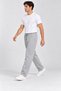 Men's Gray 3-Ply Wide-Leg Baggy Winter Jersey Fleece-Lined Sweatpants - 2
