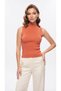 Women's Sleeveless Knit Top with Stone Print