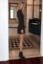 Women's Polo Collar Long-Sleeved Modal Fabric Mini Dress, Waist-Fitted A-Line Silhouette with Button Details—Timeless Elegance, Comfortable Dress - 3