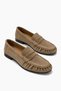 Mereol Women's Genuine Leather Loafers - Taupe Color Suede - 3