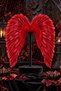 Halloween Red Real-Feathered Angel Wings, 80x70 cm—Halloween Costume and Party Accessory - 4