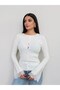 Sleeve lace ribbed knit cardigan