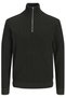 Men's Knit Sweater with Half-Zip, Mock Neck, Textured Knit, Long Sleeves, Ribbed Cuffs, Casual Winter Style, Regular Fit 12305683MRV - 2
