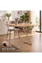 طاولة طعام مربعة قابلة للطي، أبعادها 70 × 70 × 74 سم، تصميم موفر للمساحة، يمكن استخدامها في المطبخ أو المكتب أو في الأماكن الخارجية. - 5