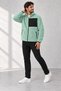 Men's Green Lamb Welsoft Fleece Jacket with Full Zipper and 3 Zippered Pockets - 5