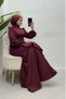 Nadide Evening Gown in Burgundy - 2