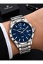 30-Meter Water-Resistant Custom-Designed Men's Wristwatch with Steel Bracelet and Calendar VS.BLKT.1282
