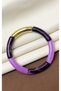 Acrylic Bamboo Boho-Chic Elasticated Colorful Bone Bracelet - 2