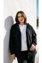 BLACK HOODED FLEECE-LINED JACKET - 2