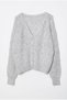 Buttoned V-neck knit cardigan