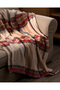 FOR Antonin Welsoft Fleece Polar Printed TV Blanket - Beige/Red - 2