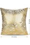 Zipper Cushion Cover 18x18 In -Decorative Throw Pillow Covers for Couch, Bed, Sofa & Living Room/Golden Blooms White Floral - Hot Stamping Striped Modern Spring Farmhouse Neutral Cushion Case - 3