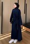 Women's Crew Neck, Side-Tie, 2-Thread Basic Modest Dress 416 - 3