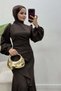 Nadide Evening Gown, Brown - 3