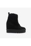 Hawen Angels Women's Rubber Sole Genuine Suede Leather 12cm Hidden-Heel Boots 6200-1